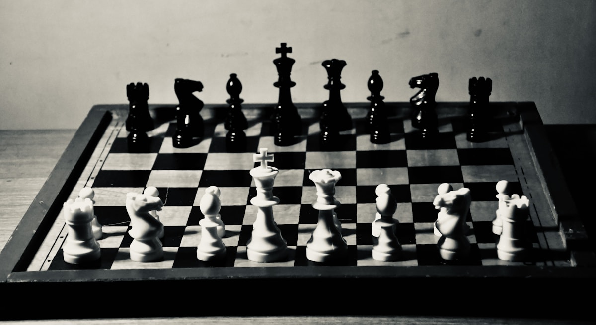 a chess board with a chessboard